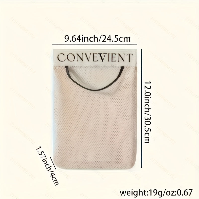 Organizador de almacenamiento en bolsa de plástico duradero, montado en la pared, reutilizable, de malla