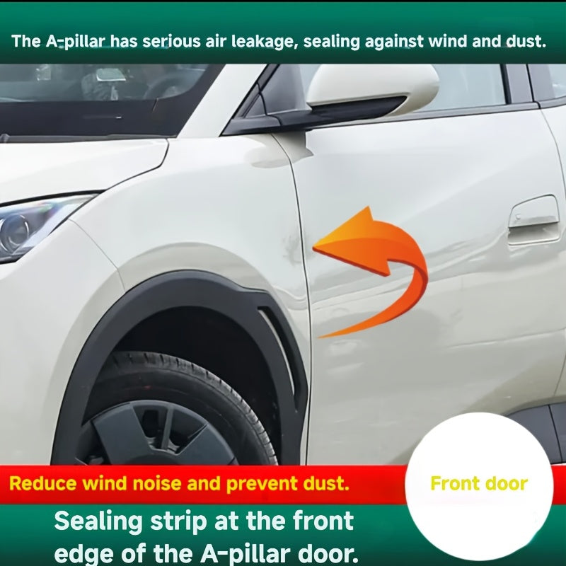 Car Door Gap Sealing Rubber Strip Noise Reduction Dustproof Easily Installed