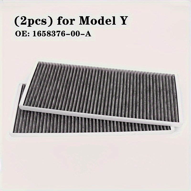 (2 Pack) Activated Carbon Cabin Air Filter for Tesla Model Y Car Accessories
