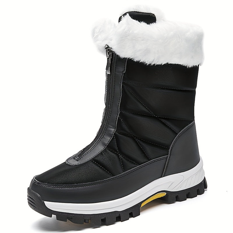Women's Mid-Calf Winter Boots With Warmth Insulation Plush Lining