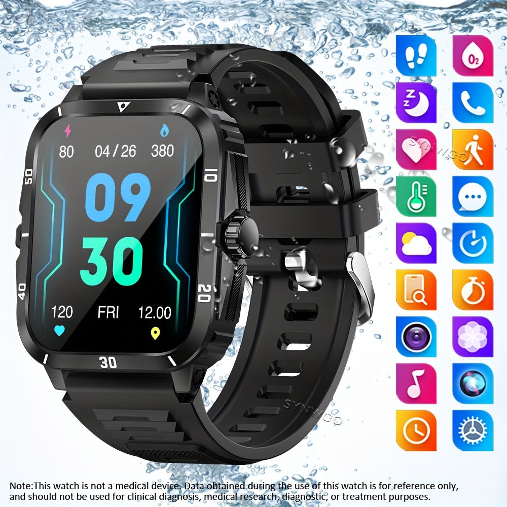 Smart Watch 4.98cm Diameter Touchscreen Fitness Tracker with Call Function and 100+ Sport Modes