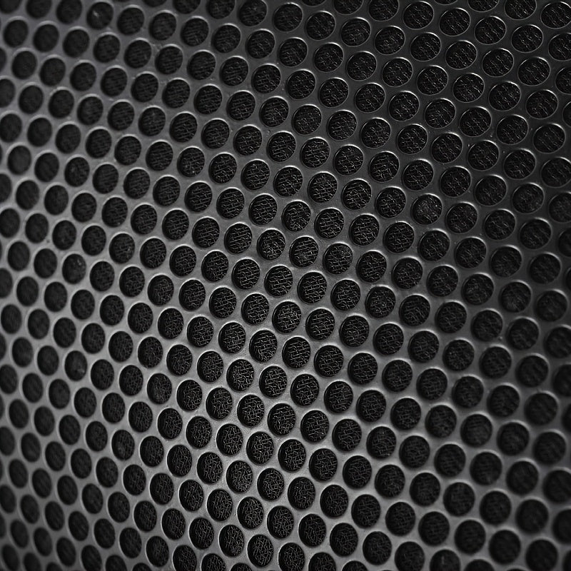 Black Metal Plant Growth Tent Air Filter 6x16 Inches Activated Carbon Hydroponic