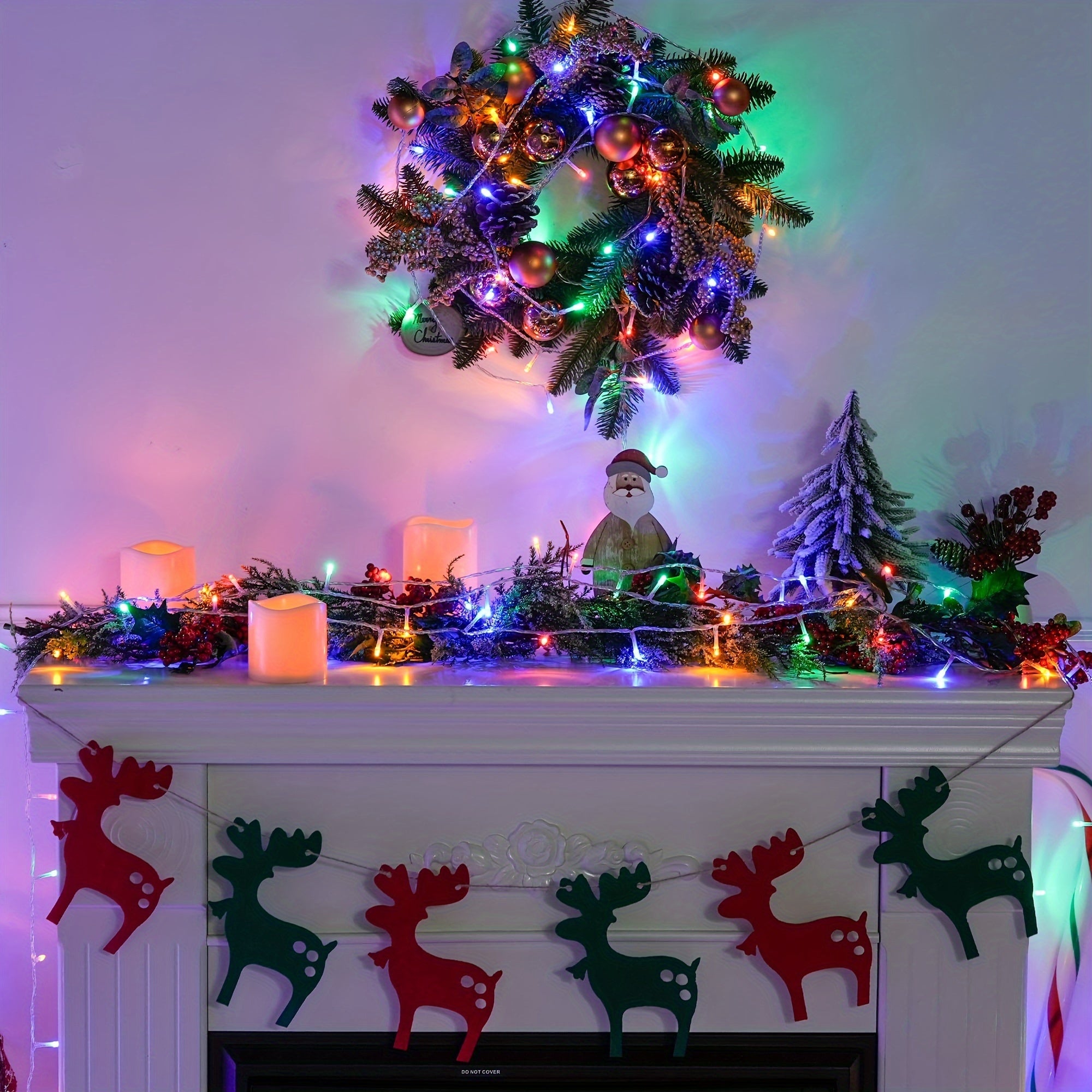 Rojdestvo uchun peri uslubidagi LED ip chiroqlari: 300/200/100 LED, 8 rejim, vaqtni eslab qolish, ichki va tashqi foydalanish, iliq oq, daraxt va bayram bezaklari uchun ideal.