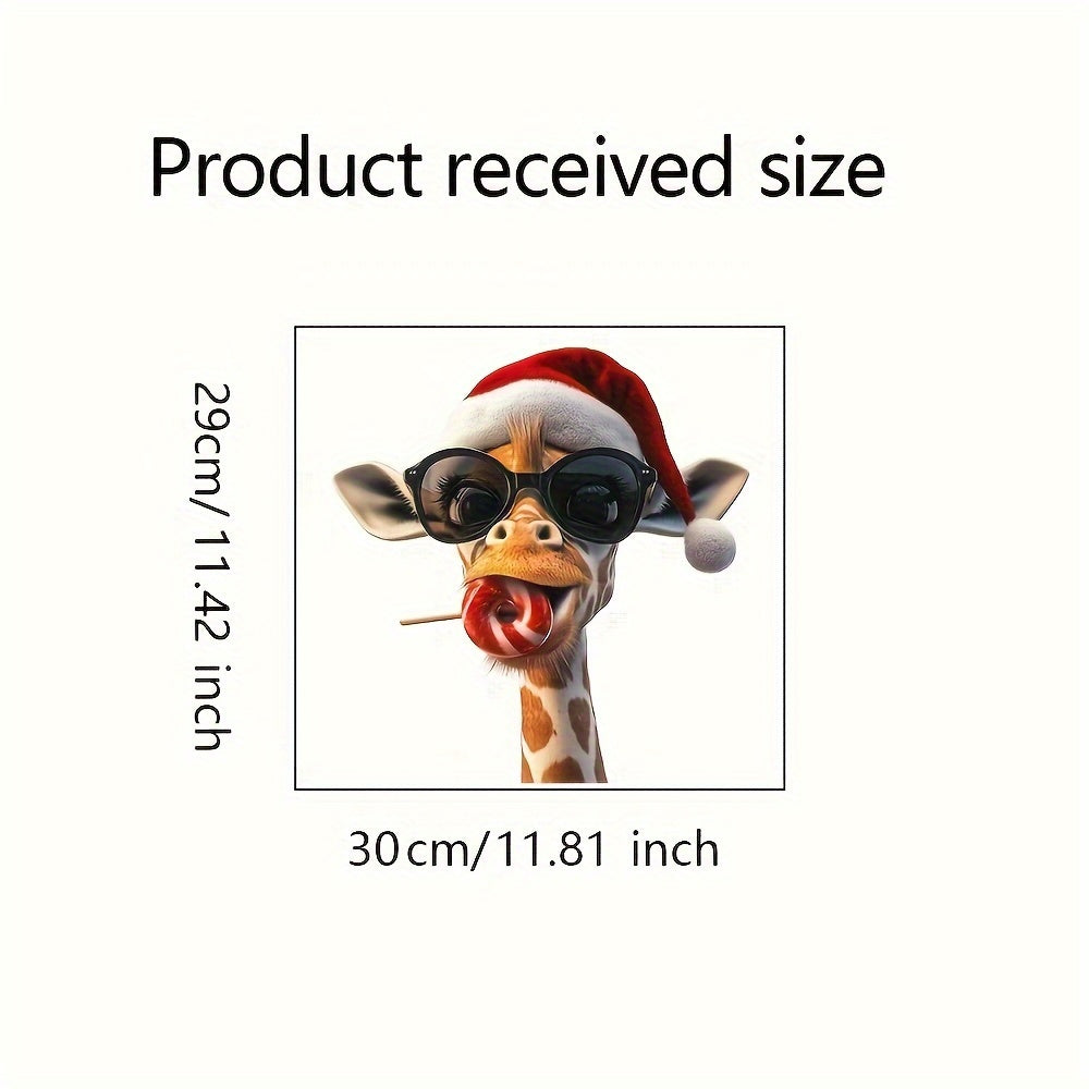 Giraffe Christmas Window Stickers Candy Deco Art Party Decorations