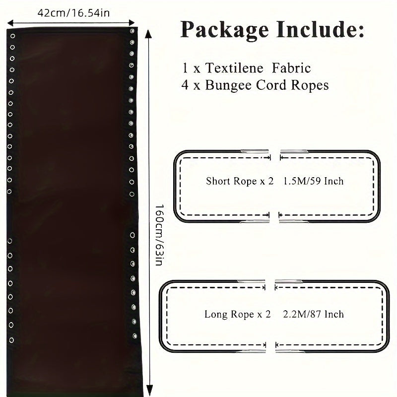 Zero-Gravity Chair Replacement Fabric Set for Patio Lounge Black Cloth Ruffles and Accessories