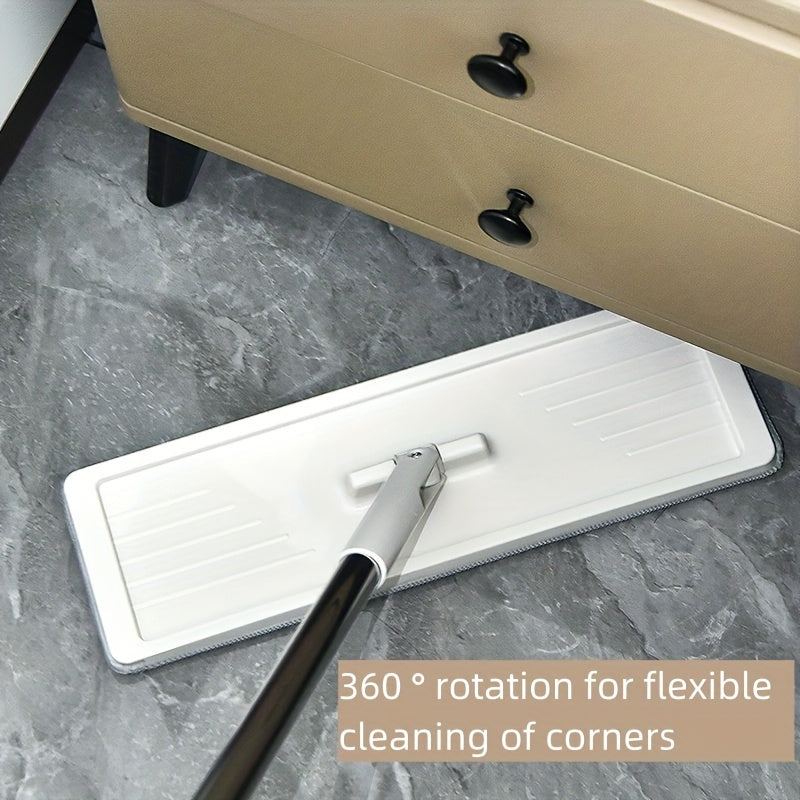 Uy uchun mop va kova to'plami, tekis mop bilan, plitka, marmar, yog'och pol uchun