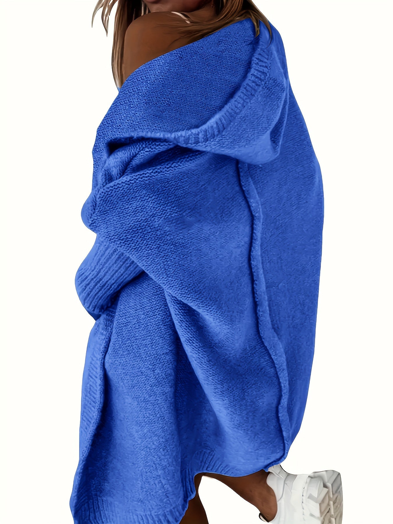 Plus Size Gray Cardigan with Batwing Sleeves for Spring Fall Casual Knit Polyester