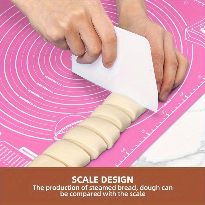 Non-Stick Baking Mat with Measurements Reusable Dough Rolling Pad for Cookies Pastry