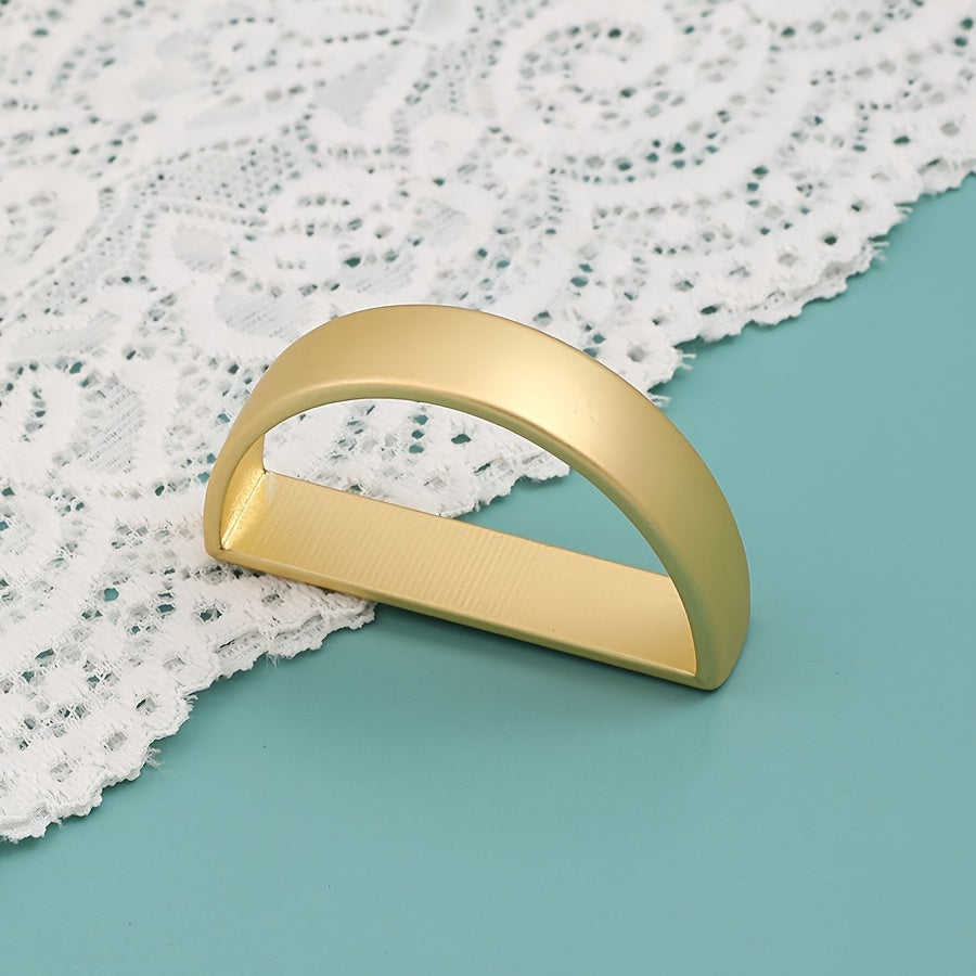 Set of 6 Gold Stainless Steel Napkin Rings for Elegant Table Decor