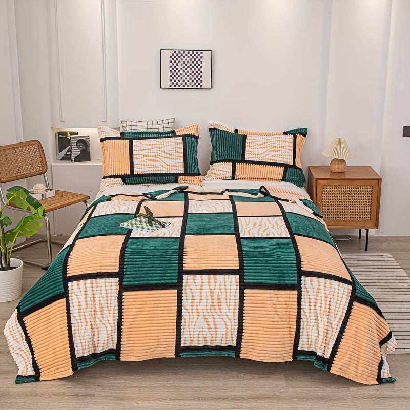 Fleece Blanket with Whimsical Stripes for Cozy Snuggling and Napping