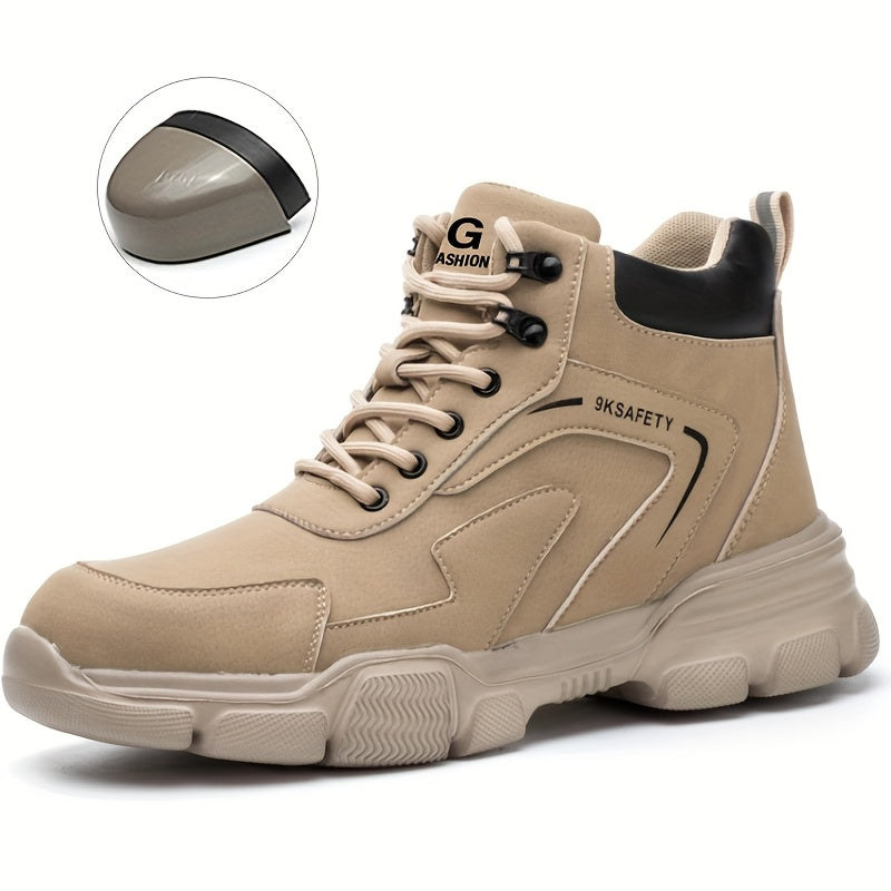 Women's Casual Steel Toe Work Boots Puncture Resistant Safety Shoes