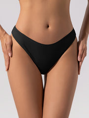 Pack de 5 braguitas de triángulo de color sólido de tiro bajo para mujer