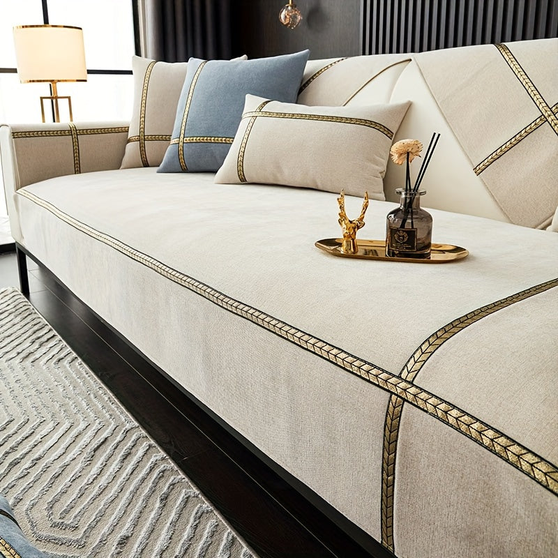 Чехол на мебель из шерсти шенилль противоскользящий универсальный защитник дивана для всех сезонов