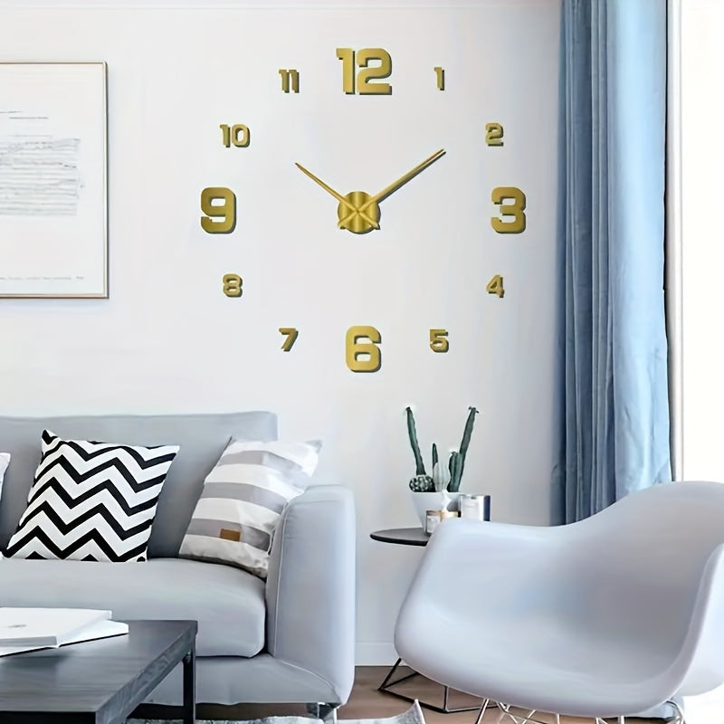 Self-Adhesive Nordic Style Wall Clock Sticker for Living Room Bedroom Decor