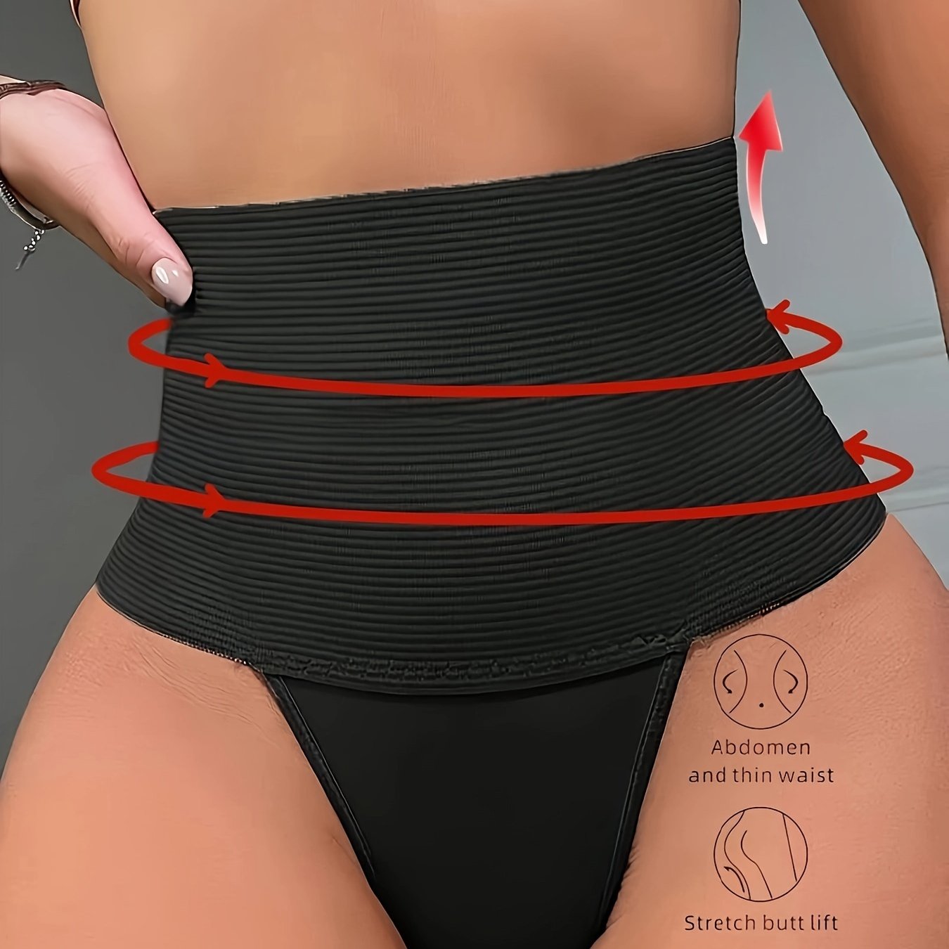 High Waist Shaping Panties Tummy Control Buttocks Lifter Women's Underwear Solid Color