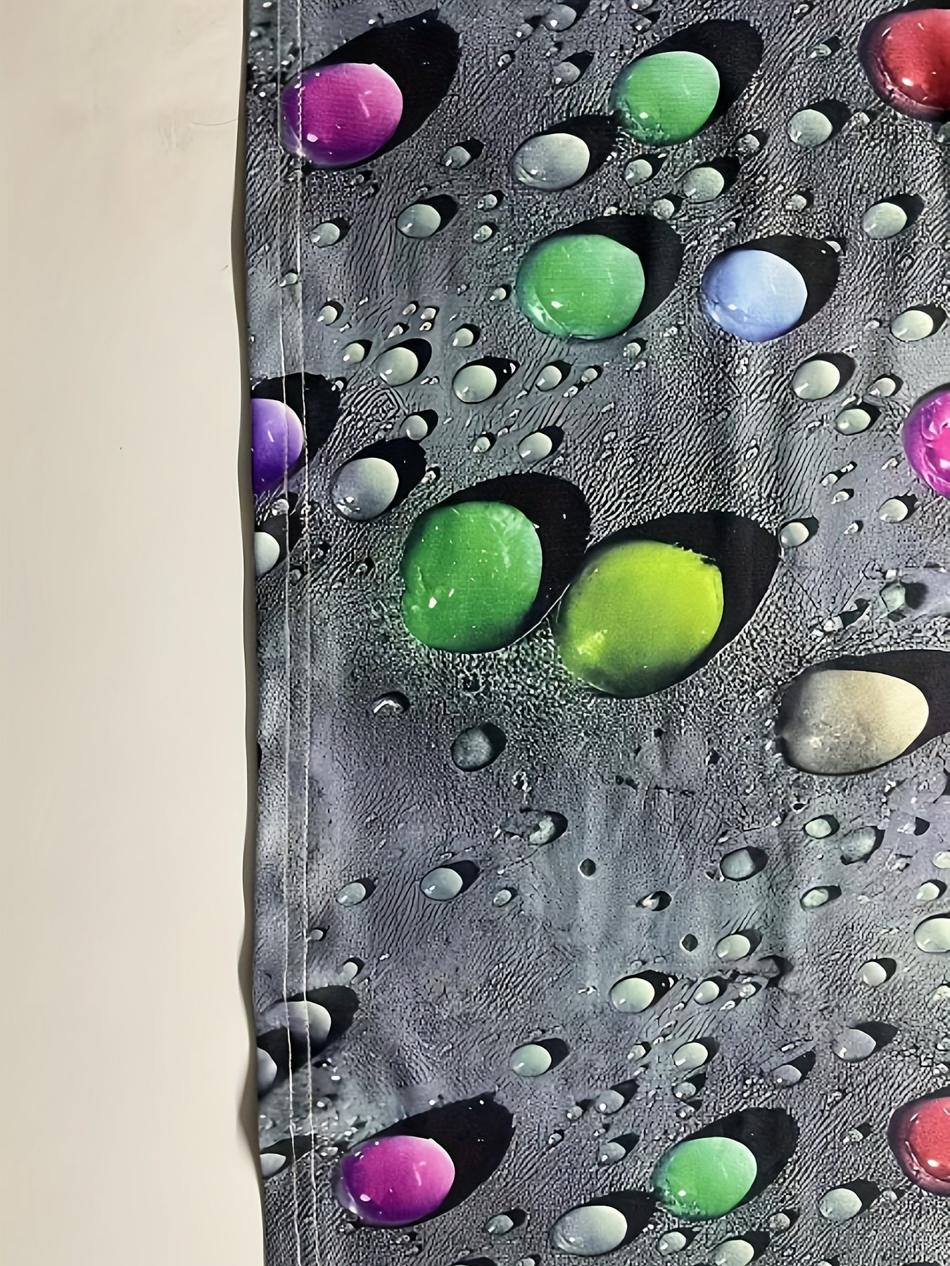 Women's Water Drop Print Casual T-Shirt Round Neck Short Sleeve Stretch Polyester Summer Top