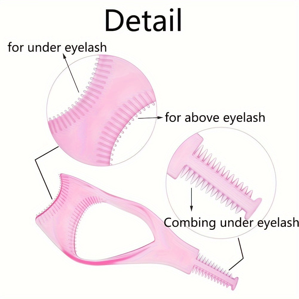 Female Eyelash Makeup Guard Set with Comb, Upper and Lower Eyelash Applicator