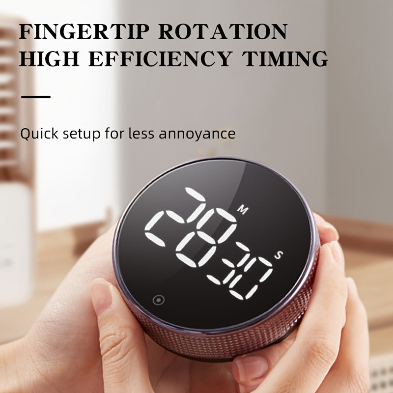 1 dona Magnitli Raqamli Oshxona Taymeri, Katta LED Ko'rsatuvchi bilan, Ovoz Darajasini Sozlash mumkin, PUTON Stol Funktsiyasi. Pishirish, Pishirish, Sinf, Sport va O'rganish uchun Ideal. Yoqimli dizayn, batareya yo'q