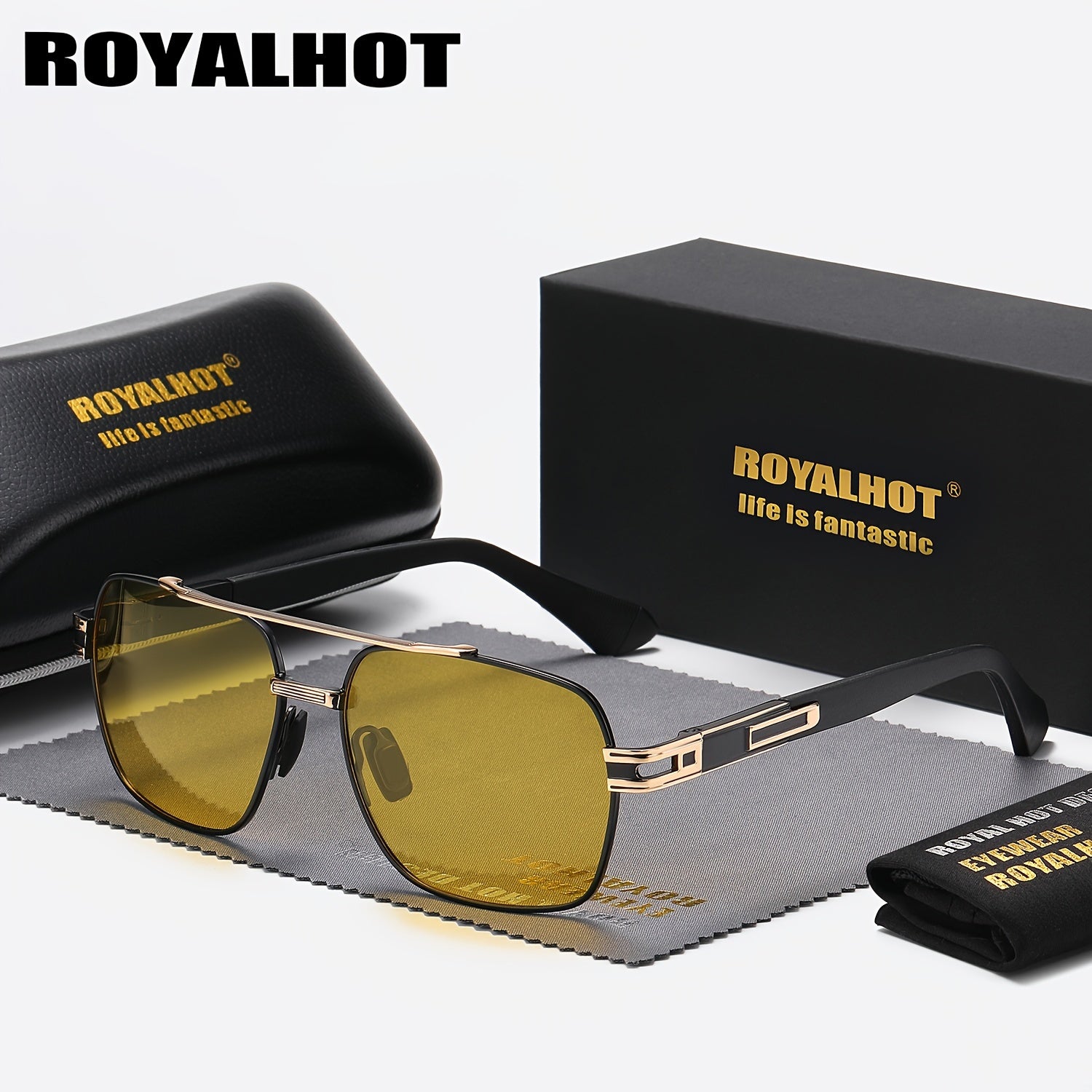 Retro Men's Polarized Metal Driving Sunglasses Unisex Gift Accessory