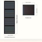 65W Foldable Solar Charger Portable Solar Panel with Carabiner Clip for Mobile Phones