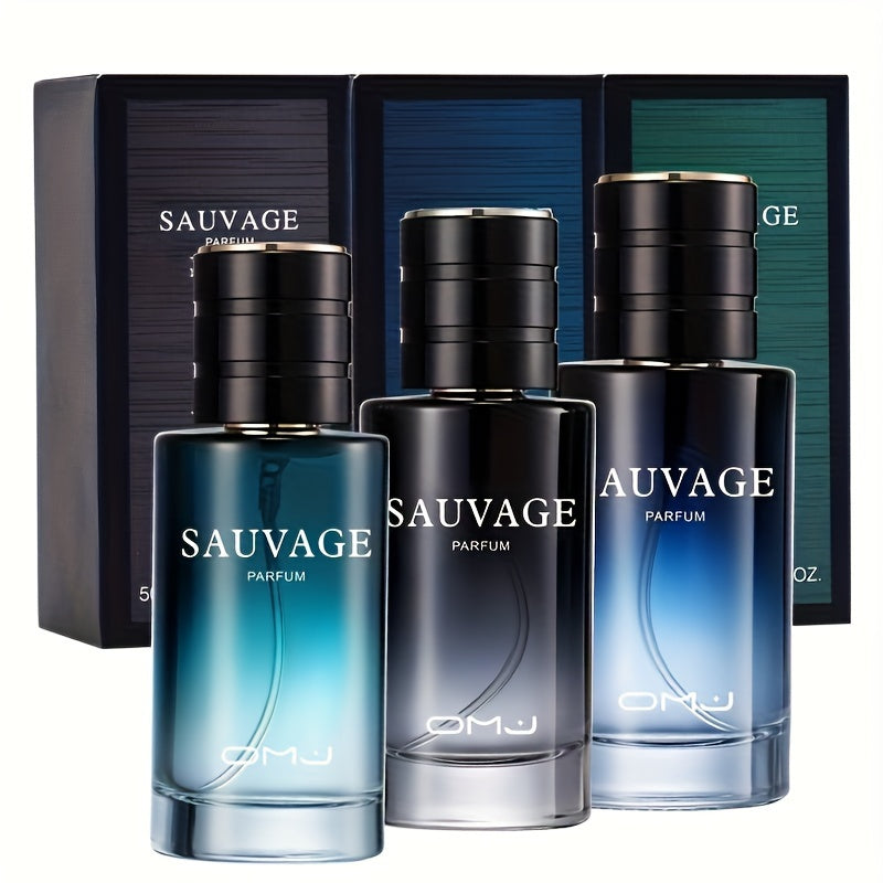 Men's Eau De Parfum 1.7oz Woody Fresh Long-Lasting Fragrance for Day and Night