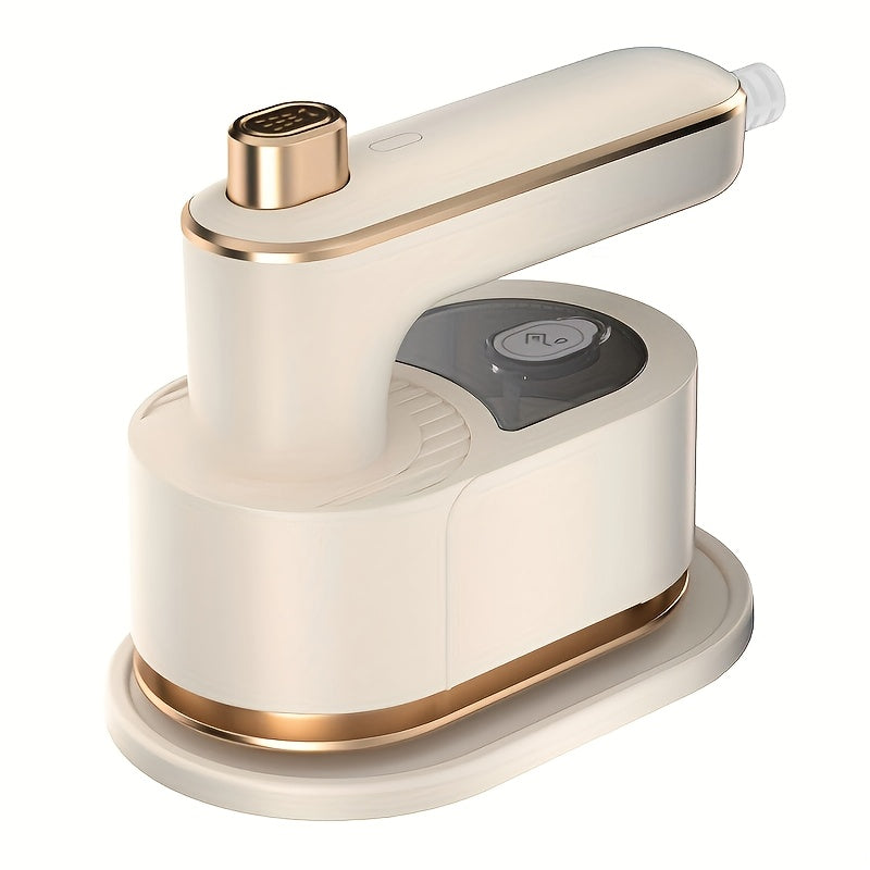 Mini qoʻl bilan sayohat uchun temir bugʻlovchi, kompakt, bukadigan kiyimlar bugʻlovchi, oq/yashil