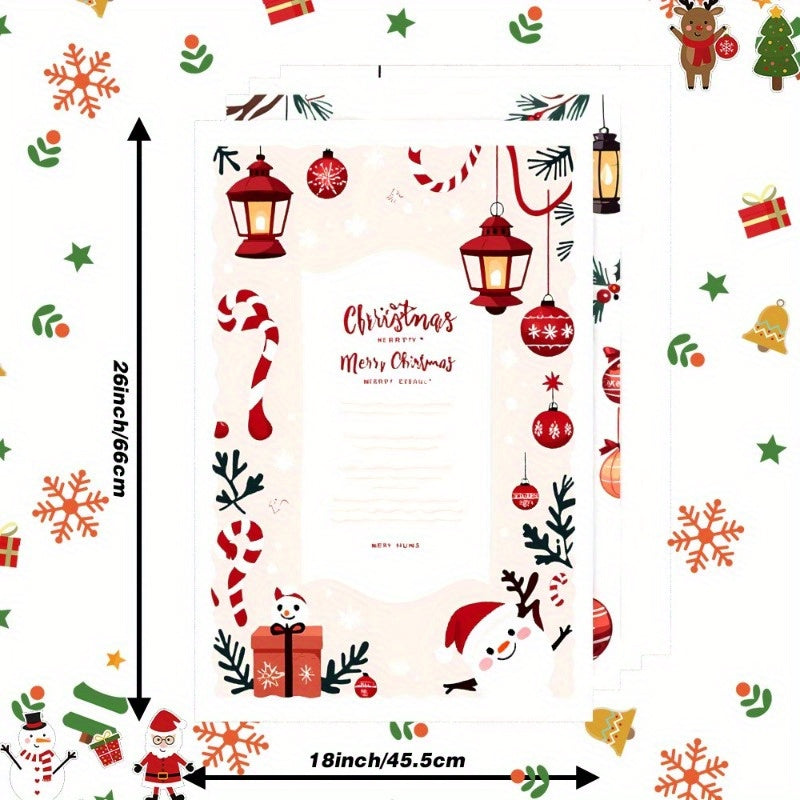 Set of 4 Christmas Kitchen Towels Snowflake Tree Decor 18x66 cm