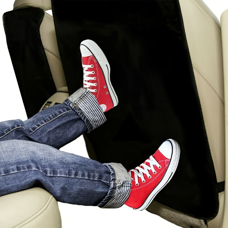 Black Car Seat Protector Pad for Kids Anti-Kick and Dirty Waterproof Cover