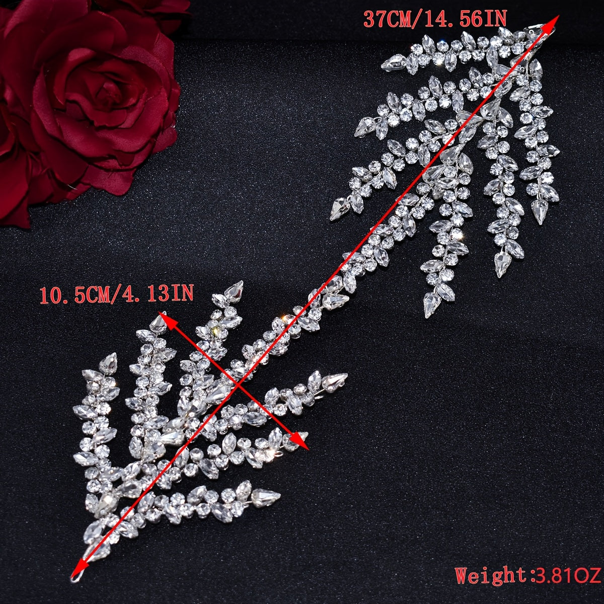 Wedding Tiara Crown with Crystal Rhinestones for Brides and Women