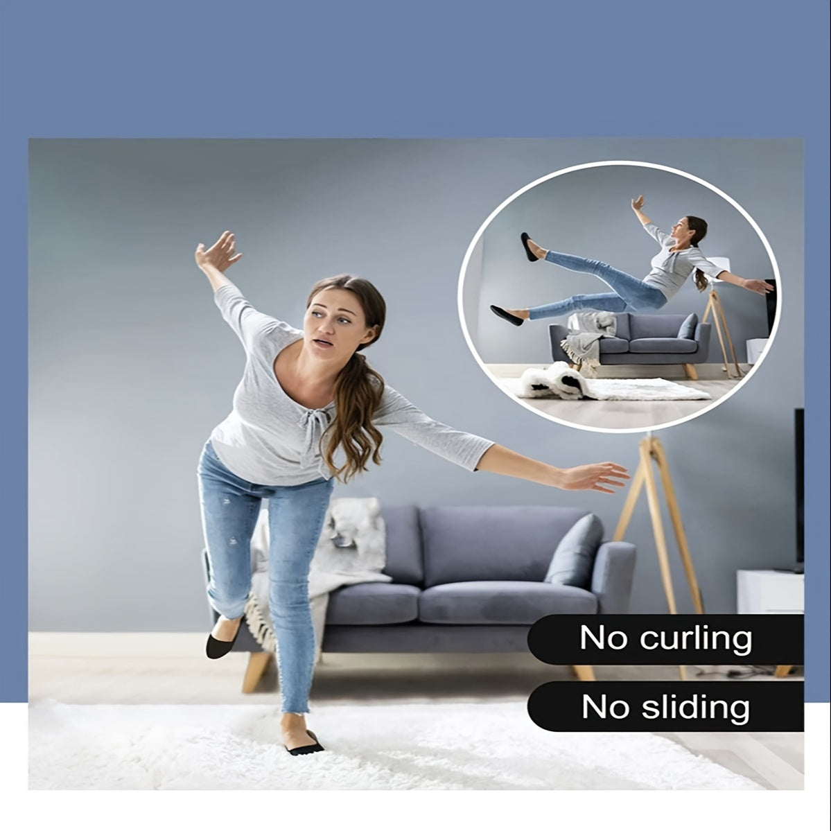 Qayta ishlatiladigan, sirpanmaydigan gilam lentasi, yog'och pol va gilamlar uchun, 8-16 ta paket