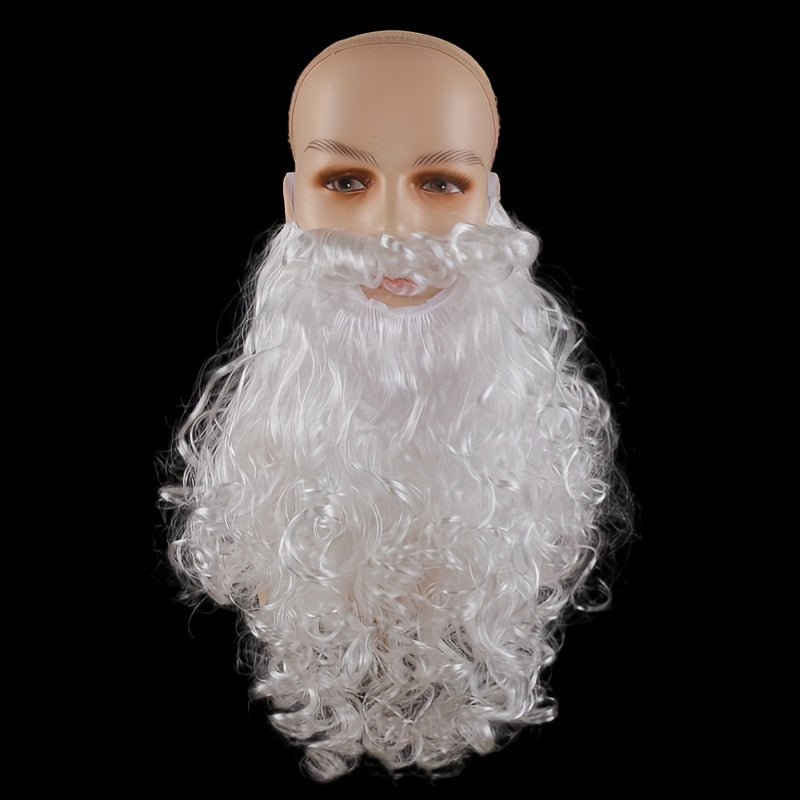 6-chiqish Santa Claus kostyum to'plami, soch, soqol, ko'zoynaklar, qo'lqoplar bilan, Rojdestvo bayramlari uchun