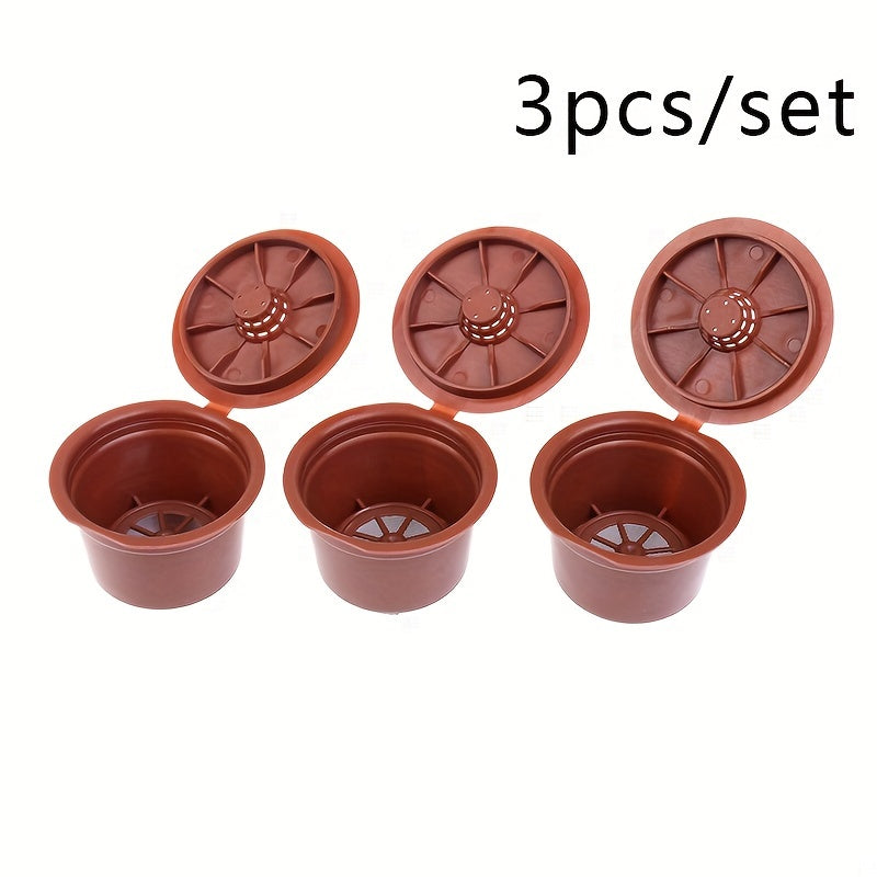 Set of 3 Reusable Coffee Capsules for Caffitaly Refillable Pods and Filter