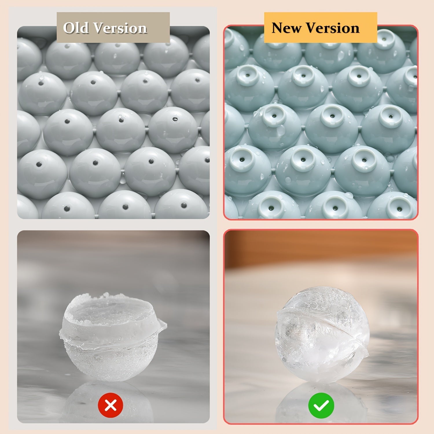 Ice Cube Mold Set with Scoop Tongs, Easy Release Tray, Storage Box for Cocktails Whiskey Coffee