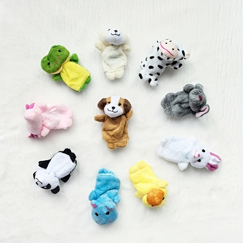 Soft Plush Finger Puppets Set for Children Multicolor Playtime and Party