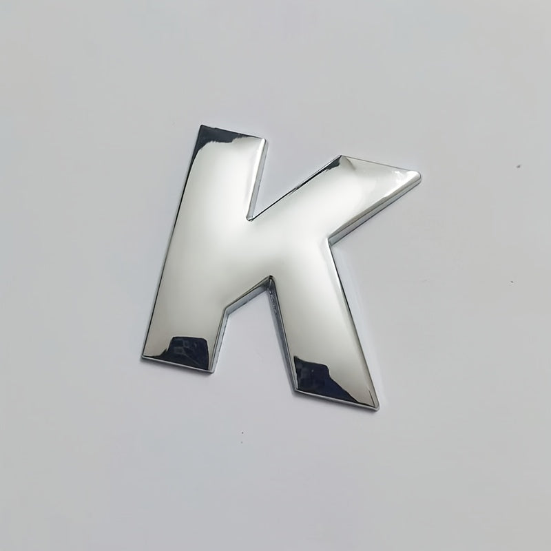 Moslashtiriladigan Kumush 3D Metall Avtomobil Emblemasi Katta Harf Raqami Zink Alloy Tashqi