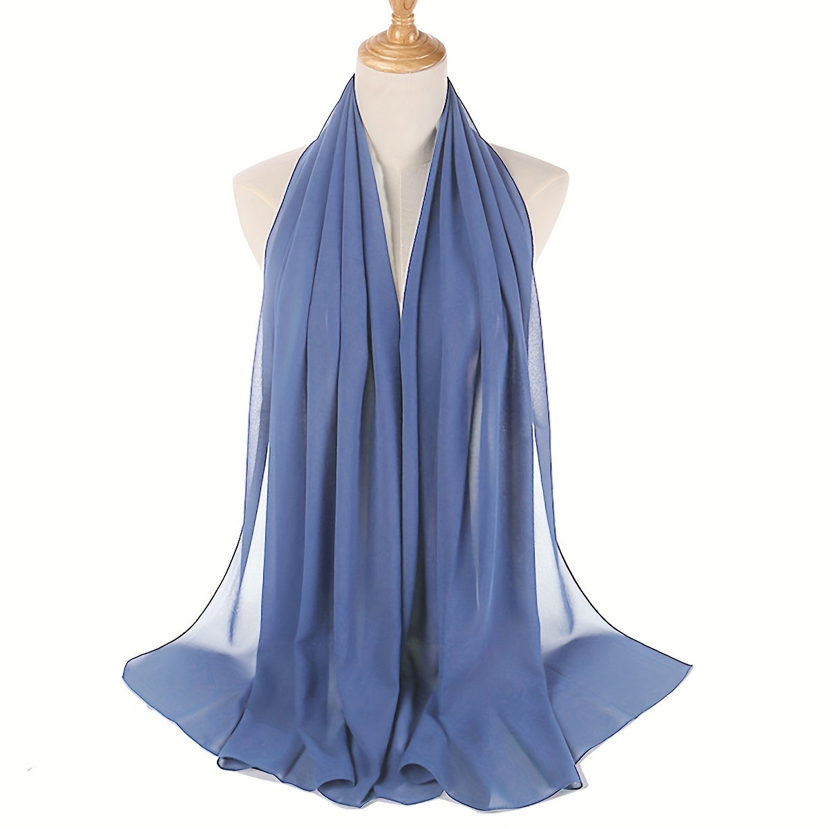 Women’s Lightweight Solid Color Breathable Hijab Shawl with Windproof and Sun Protection