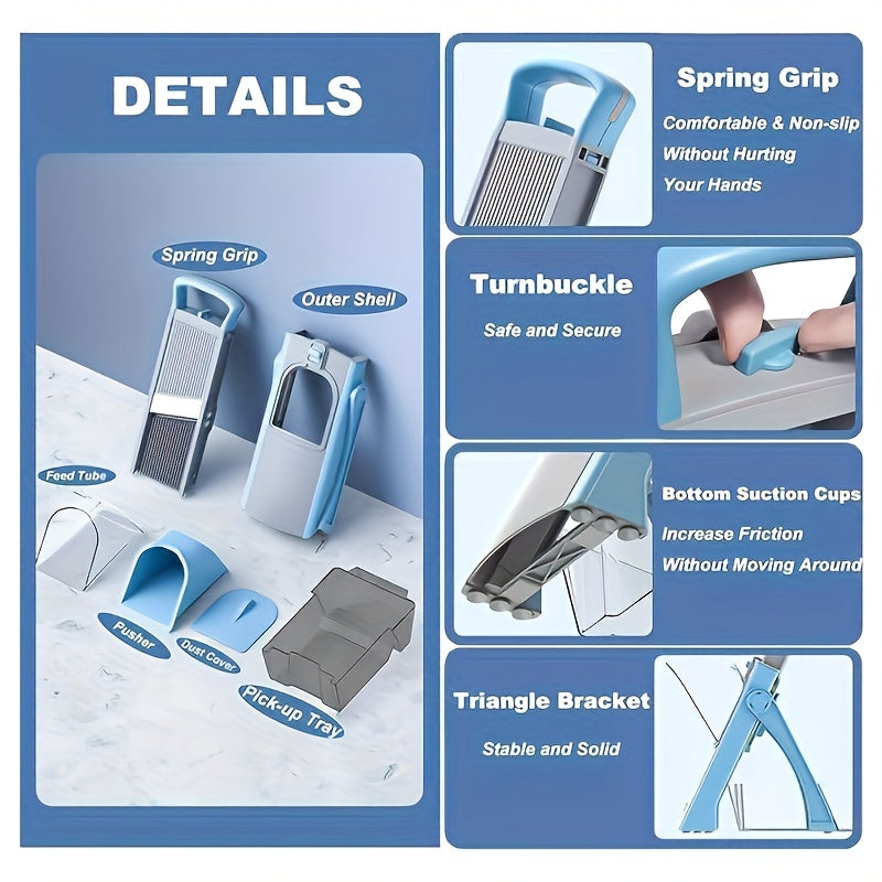 Handheld Vegetable Slicer and Grater, Plastic Cutter for Carrots and Potatoes