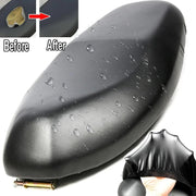 Motorcycle Seat Cover Waterproof Faux Leather Universal Fit Black Gold