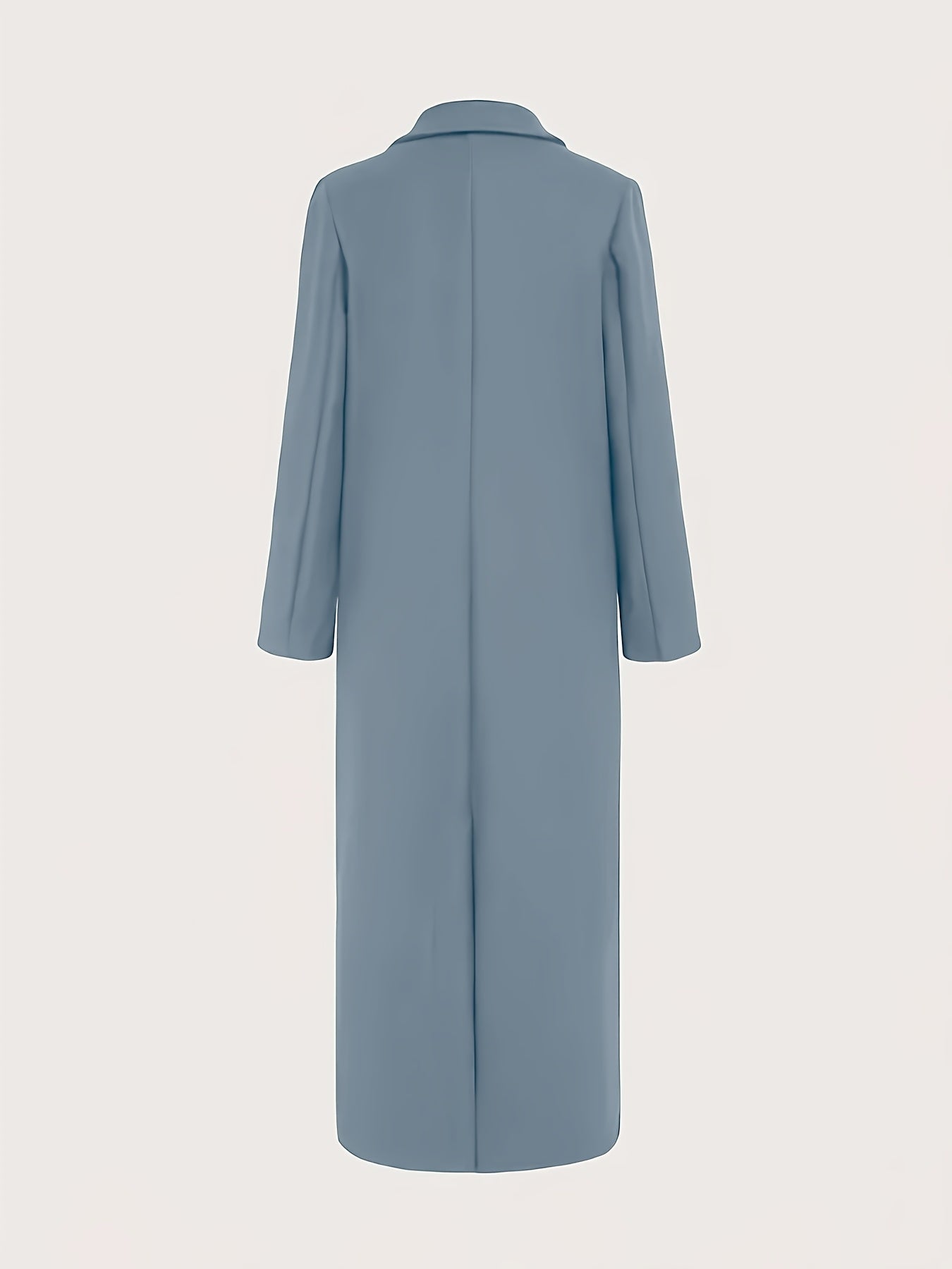 Розовое двубортное плащевое пальто для женщин с длинными рукавами, с отложным воротником, повседневное, осень-зима, полиэстер