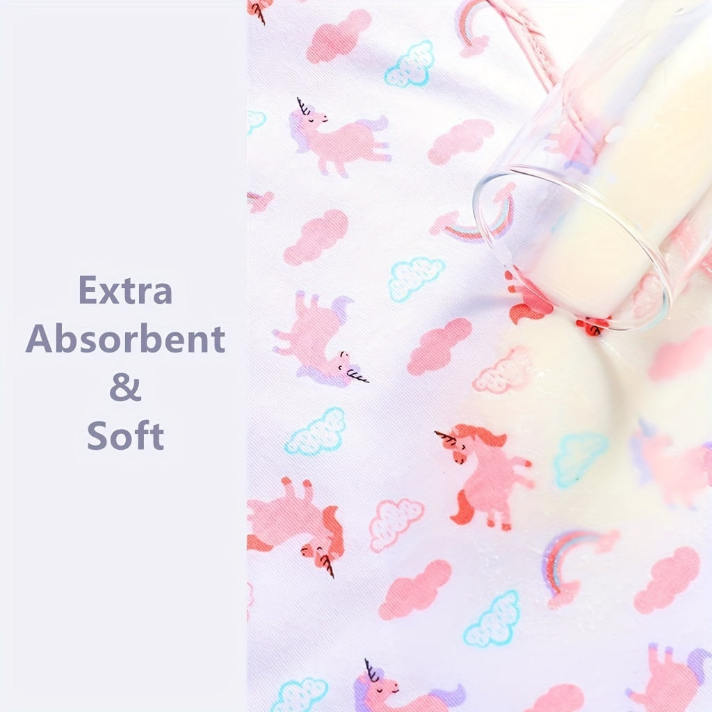 Получите 4-Pack ультрамягких и впитывающих пеленок с водонепроницаемыми и милыми унисекс-дизайнами - идеально подходит для подарков на день рождения, Хэллоуин, День благодарения, Рождество или Пасху!