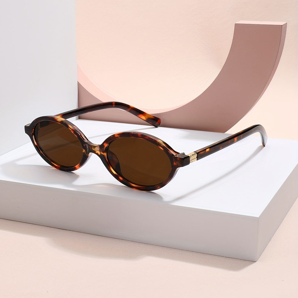 Oval Frame Glasses for Men and Women Vintage Full Rim Wide Polycarbonate