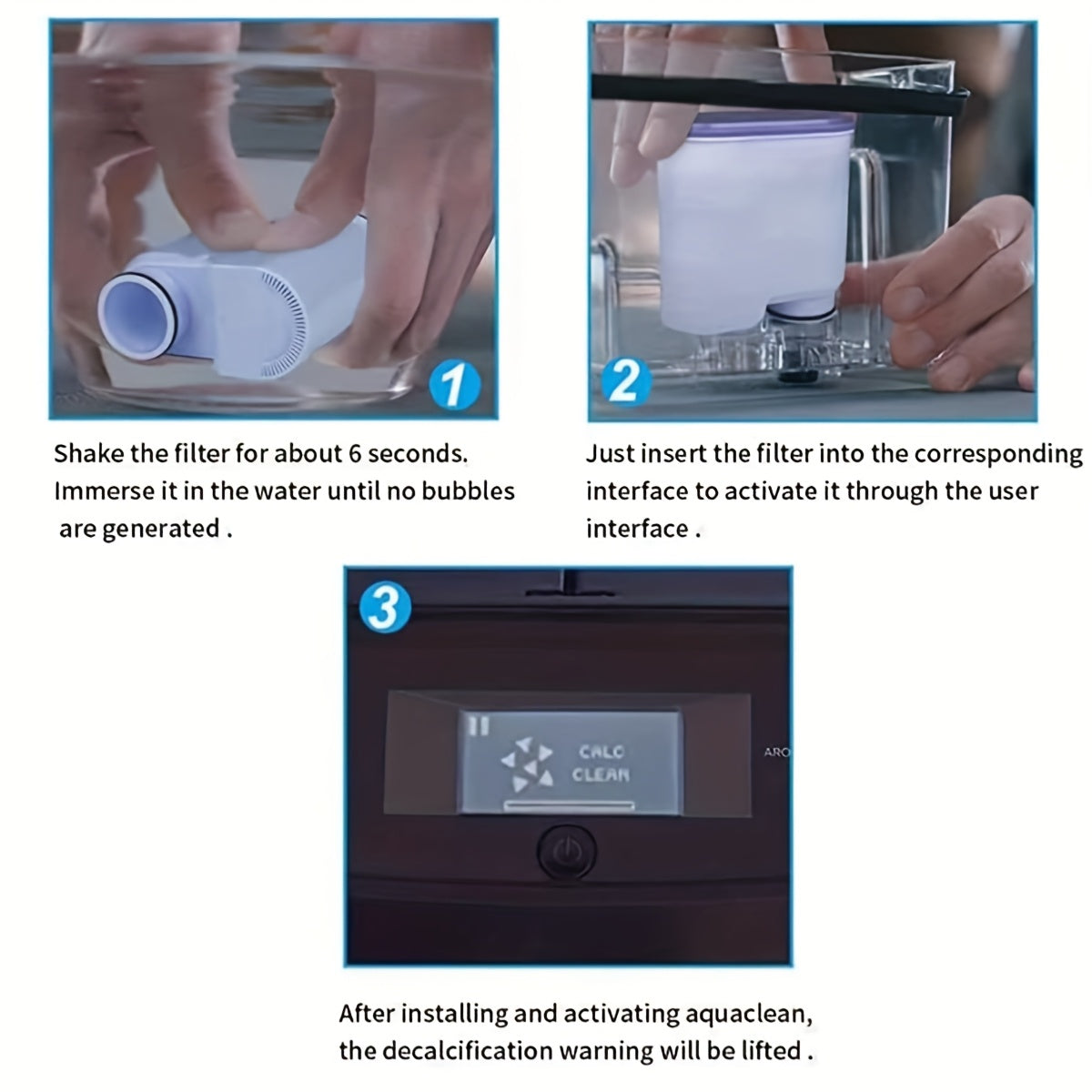 2 шт. фильтров для кофемашины, совместимых с AquaClean CA6903, фильтрация воды