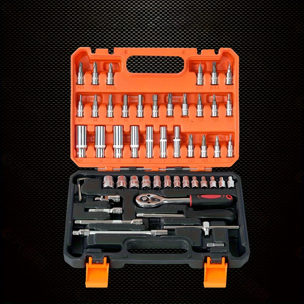 Avtomobil ta'mirlash uchun asboblar to'plami 53/151 dona, vintli kalitlar va tornavida to'plami