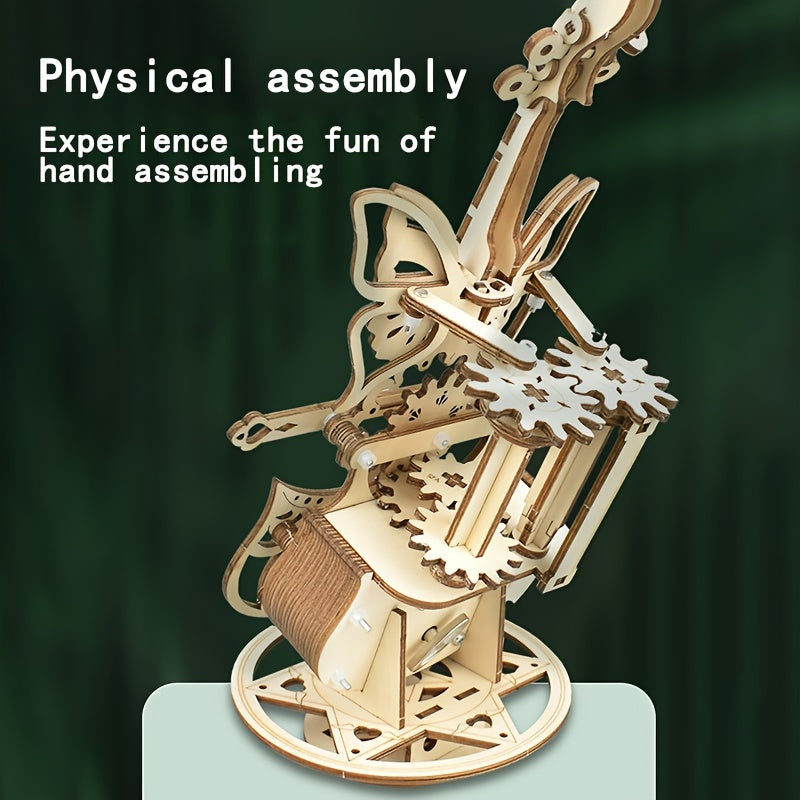 Ручная работа деревянная музыкальная шкатулка модель виолончели для Дня святого Валентина и дней рождения