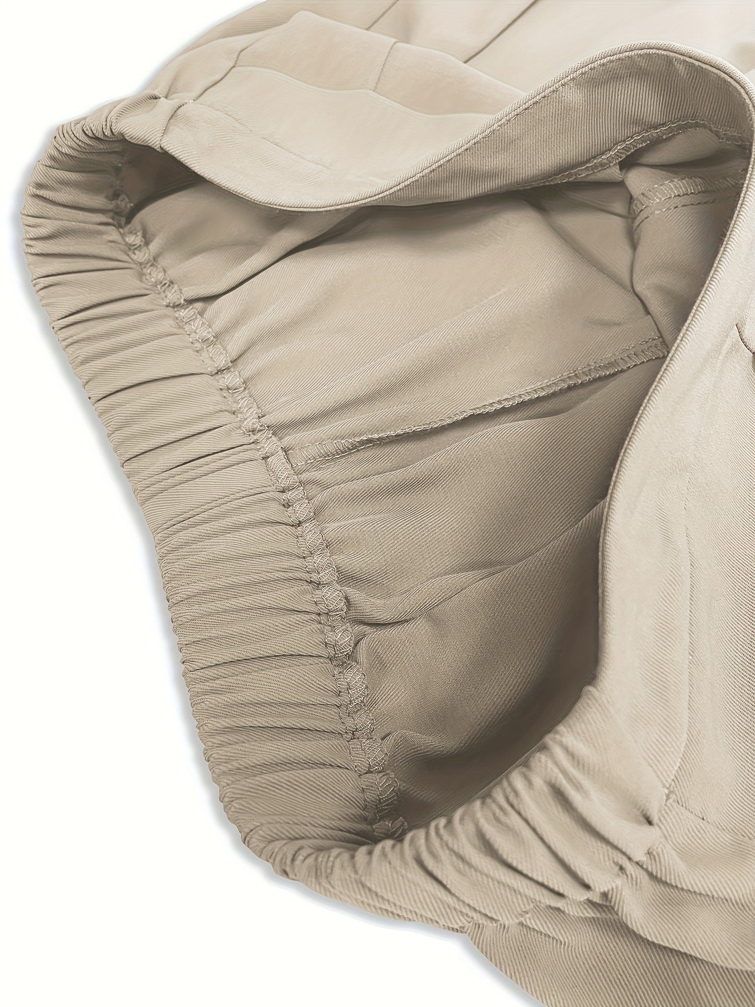 Women's Plus Size Wide Leg Pants Solid Button Detail Elastic Waist Fall Winter Polyester