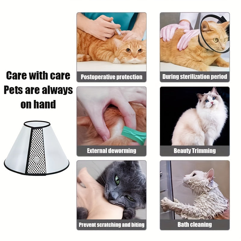 Pet Protective Cone for Dogs and Cats Made of PP Material Veterinary Safety Gear