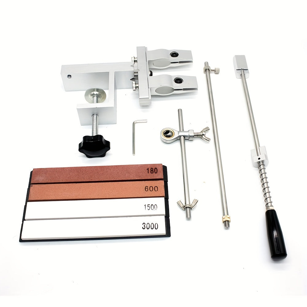 Alüminiy alloy pichoqni qirqish uchun to'plam, 360° aylantirish dizayni va qirqish toshi bilan oshxona va restoran uchun