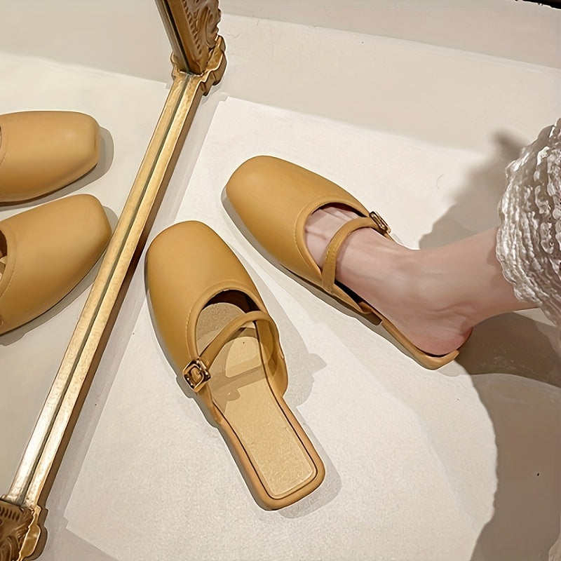 Ayollar yozgi slip-on mokasinlari, rezina taglik, tizza bog'lamli, kundalik poyabzal