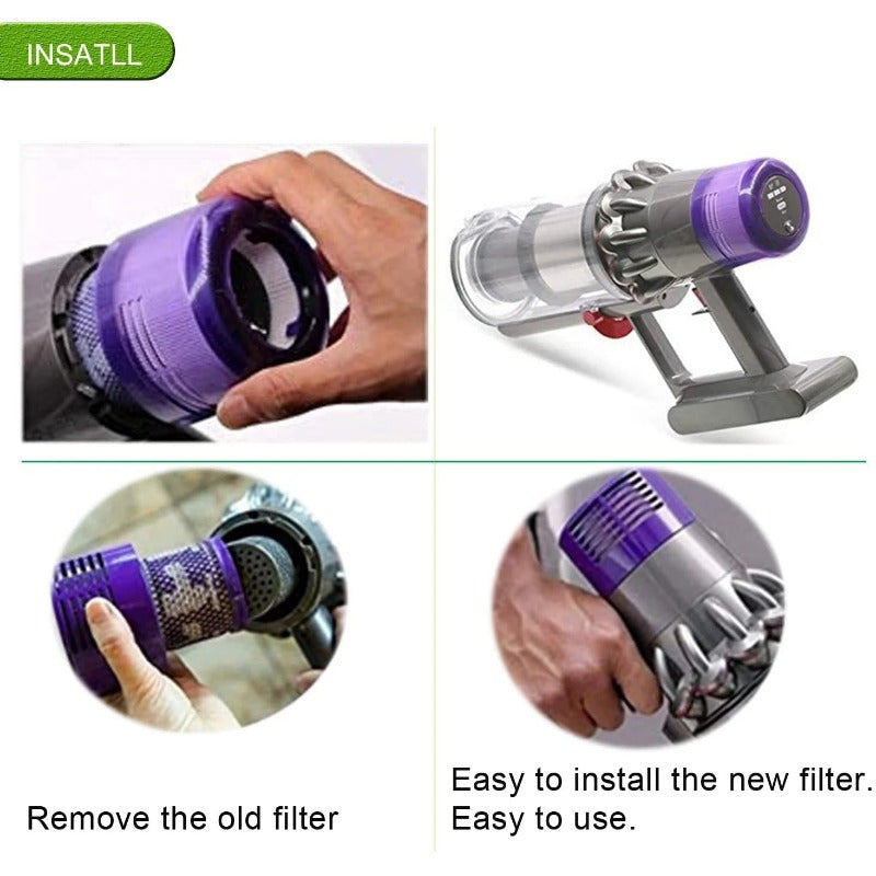 Replacement Vacuum Filters 2-Pack for Cyclone Animal Absolute Total Clean with Washable HEPA and Floor Attachments