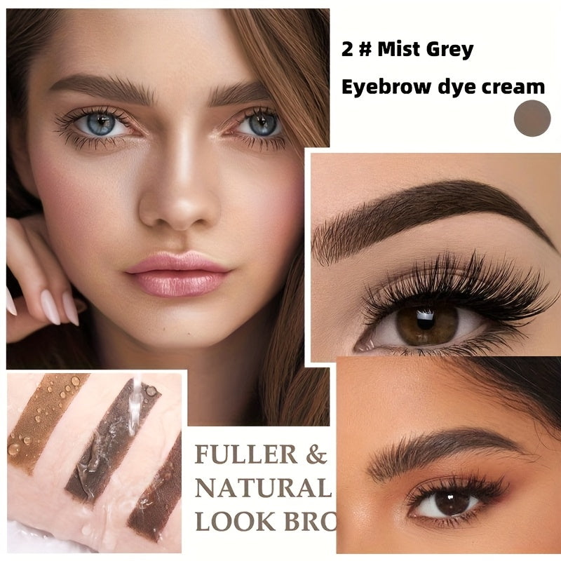 Crema de tinte para cejas de doble extremo para mujer, a prueba de agua, resistente a manchas y de larga duración